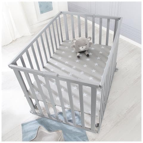 Box Per Bambini - Pieghevole - Grigio - 74x100 - Playpen Salvaspazio Con Rotelle - Foto 8