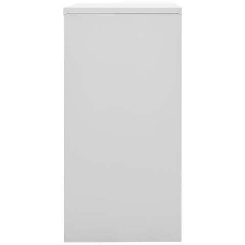 Armadietto a Chiave Grigio Chiaro e Rosso 90x45x92,5 cm Acciaio - Foto 9