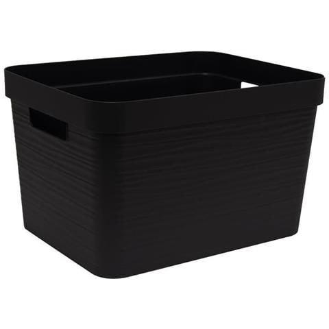 Contenitore Decor Stone 30 L - Nero - 43 X 33 X 25,7 Cm - Foto 1