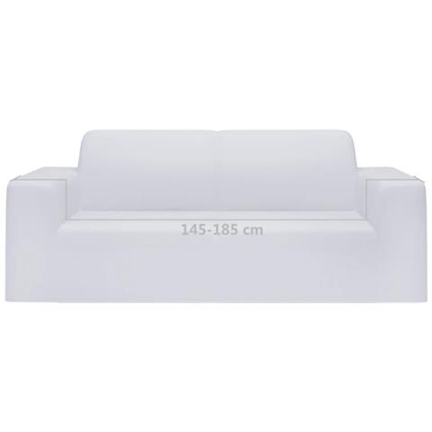 Fodera Elasticizzata Divano 2 Posti In Jersey Poliestere Bianco - Foto 10