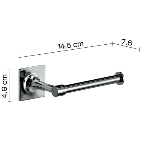 Portarotolo Da Muro In Ottone E Cromall Wz24 Gedy Serie Wizard Cromato - Foto 3