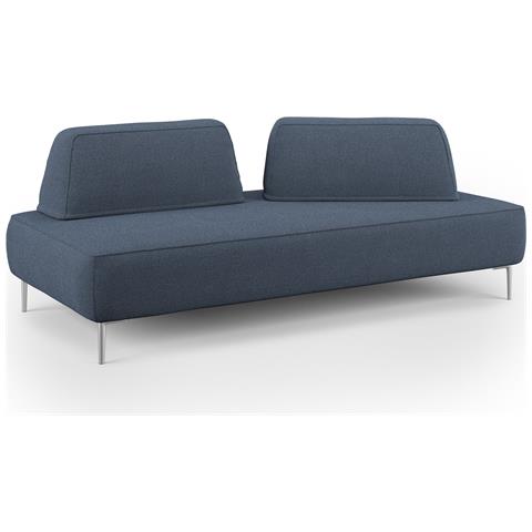 Newton Divano Lineare Con Schienali Movibili T07 Blu - Foto 1