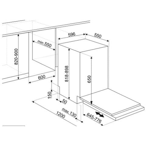 Lavastoviglie STL362DQ da Incasso a Scomparsa Totale Classe D Capacità 14 Coperti - Foto 7