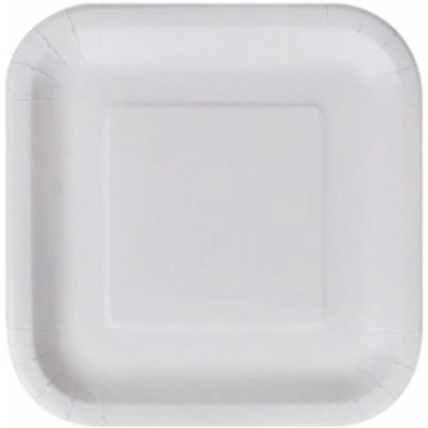 Set Di Piatti Algon Monouso Bianco Cartone Quadrato 23 Cm (24 Unità) - Foto 2