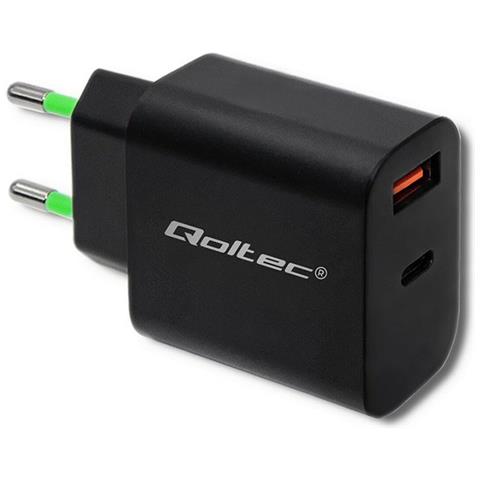 Caricabatterie Da Parete Qoltec 51713 Nero 18 W - Foto 1