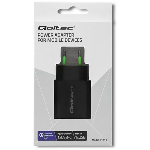 Caricabatterie Da Parete Qoltec 51713 Nero 18 W - Foto 7