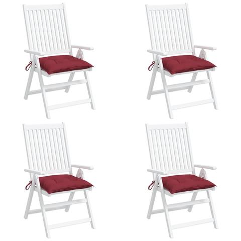 Cuscini Per Pallet 4 Pz Rosso Vino 50x50x7 Cm Tessuto Oxford - Foto 2