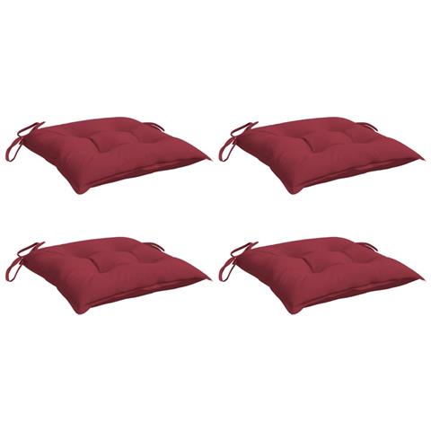 Cuscini Per Pallet 4 Pz Rosso Vino 50x50x7 Cm Tessuto Oxford - Foto 9