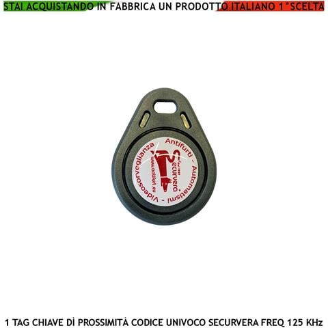 Chiave Di Prossimità Trasponder Alta Sicurezza Codice Univoco Securvera Em-4100 Frequenza 125 Khz Con Foro Portachiavi - Foto 1