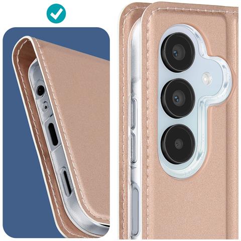 Custodia Per Samsung Galaxy A15 Copertina Portacarte Supporto, Rosa Cipria - Foto 2