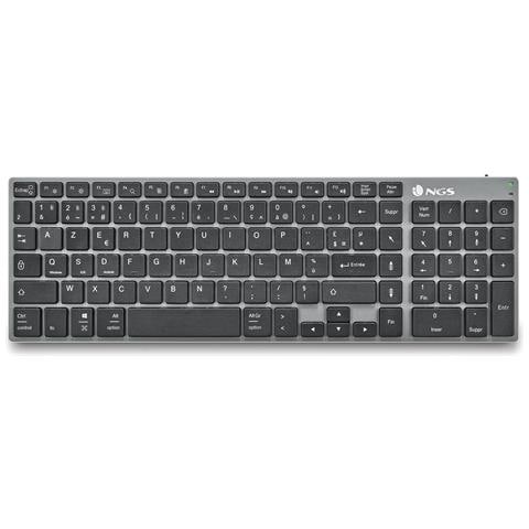 Tastiera Bluetooth NGS-KEYBOARD-0389  per Pc (Layout Francese) Colore Nero - Foto 1