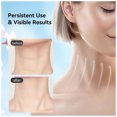 Massaggiatore Viso Collo, Massaggiatore Viso Per Doppio Mento, 3 Modalità, Strumento Per Modellare Il Viso Con Vibrazione - Bianco - Foto 4