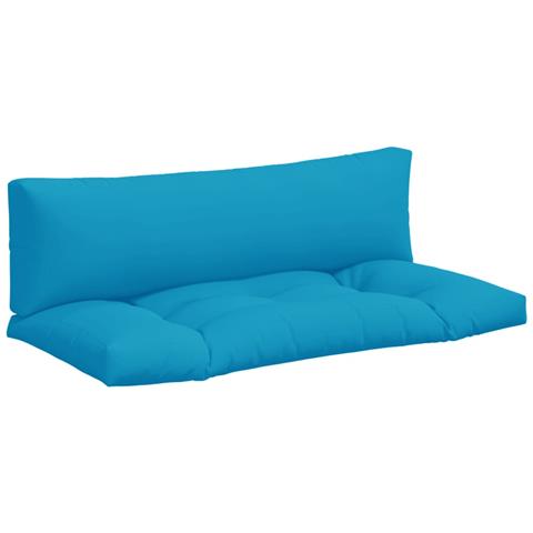 Cuscini Per Pallet 2 Pz Azzurro In Tessuto - Foto 2