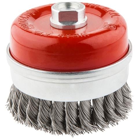 Spazzola Con Testa In Filo Rinforzato, 65 Mm X M14, Inox - Foto 1