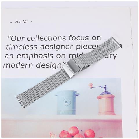 Cinturino Per Orologio In Acciaio Inossidabile Per Huawei Watch 2/garmin Vivoactive 3, 20 Mm Silver - Foto 2