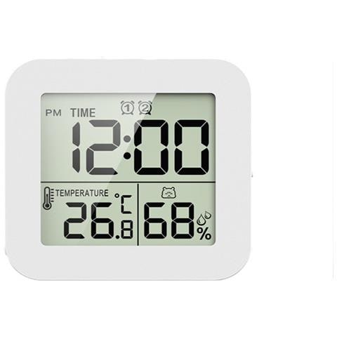 Sveglia Digitale Lcd Con Monitor Di Temperatura E Umidità - Foto 1