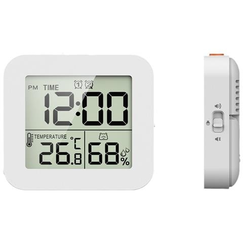 Sveglia Digitale Lcd Con Monitor Di Temperatura E Umidità - Foto 2