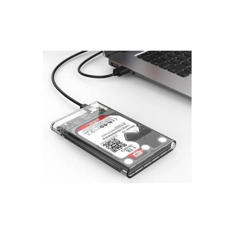 2139C3 Box Esterno HDD Enclosure 2.5" SataIII Type-C - Trasparente - Foto 2
