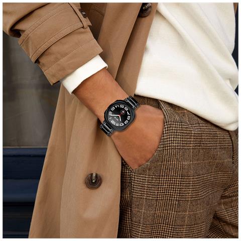 Fibbia In Acciaio Per Samsung Galaxy Watch Ultra 47mm Black - Foto 4