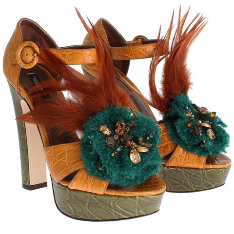 Scarpe Crystal In Pelle Di Coccodrillo Caimano - Eu38.5/us8 - Foto 2