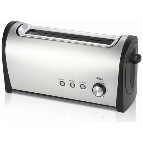 Tostapane TO-100.009A a 2 Fette 6 Livelli di Doratura e Potenza 1000 W Colore Nero /Acciaio Inox - Foto 1