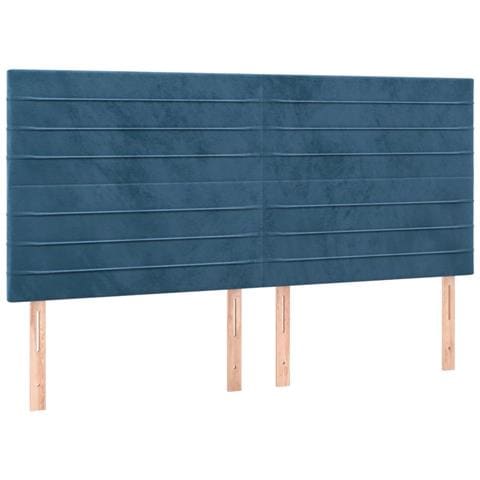 Letto a Molle con Materasso e LED Blu Scuro 180x200 cm - Foto 2