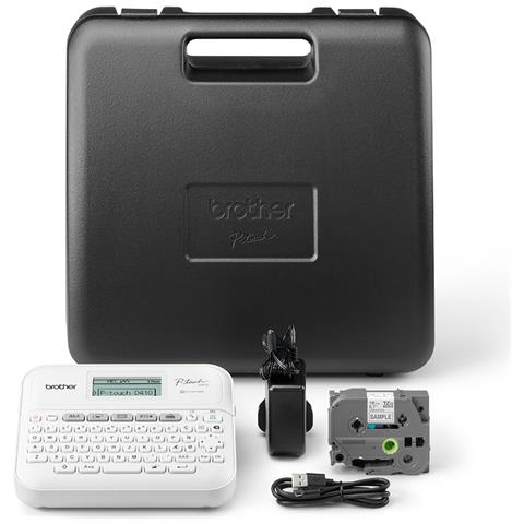 PT-D410VP stampante per etichette (CD) ZINK (Zero-Ink) Cablato TZe QWERTY - Foto 2