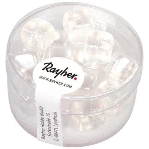 18 Pezzi - Perle In Vetro Quadrate 8x9mm - Colore Bianco Neve - Foto 1