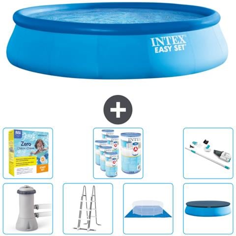 Piscina Fuori Terra - In Giro - 457x457x107 Cm - Blu - Include Accessori Coordinati Cb51 - Foto 1