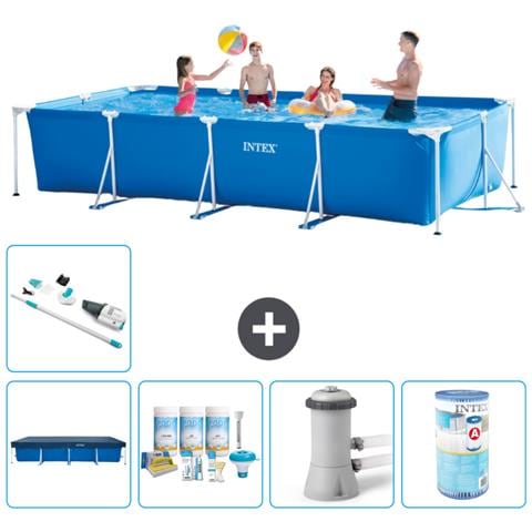 Piscina Fuori Terra - Rettangolo - 450x220x84 Cm - Blu - Include Accessori Coordinati A255 - Foto 1