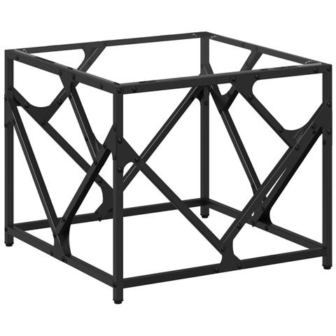 Lusso Casadino -  Tavolini Con Piano In Vetro Trasparente 2 Pz 50x50x41cm Acciaio - Foto 1