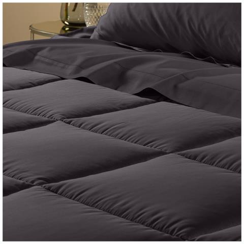 Trapunta Dreaming Raso In Raso Di Cotone Colore Nero Misura Matrimoniale - Foto 2