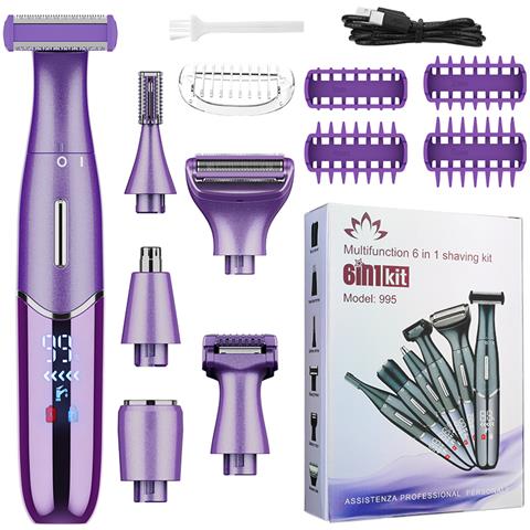 Regolabarba Da Donna 5 In 1: Rifinitura Precisa E Delicata Purple - Foto 1