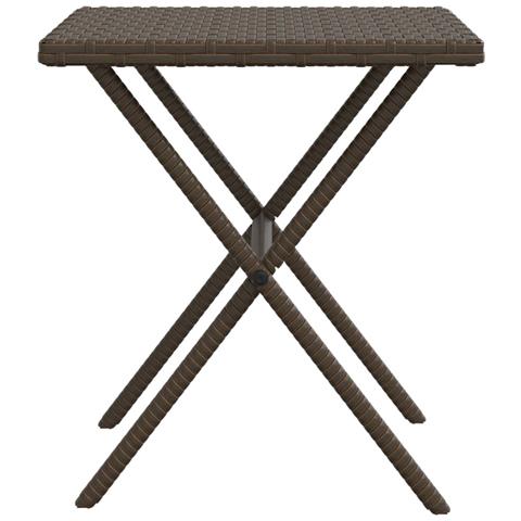 Lettini Prendisole 2 pz con Tavolino Marrone in Polyrattan - Foto 9