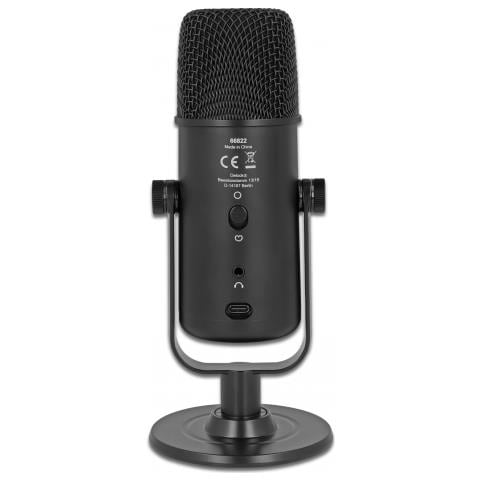 Microfono USB multifunzionale a doppia capsula con jack per cuffie stereo da 3,5 mm e controllo del volume + funzione Mute rapida - Foto 5