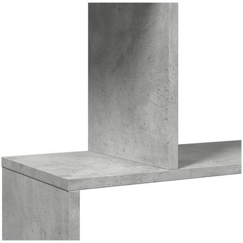 Libreria Divisorio 5Piani Grigio Cemento 70x24x161cm Truciolato - Foto 9
