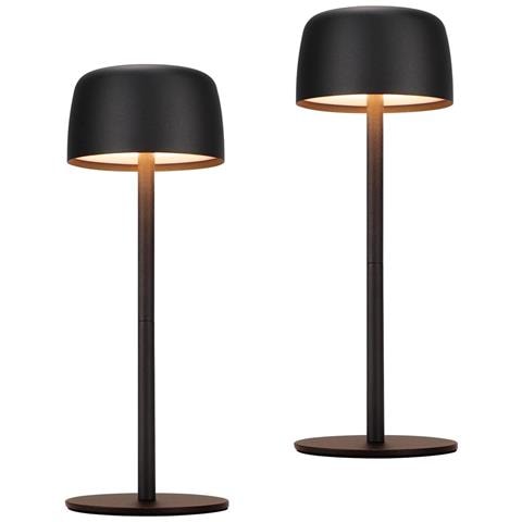 Lampade Da Tavolo Led Wireless, Set Di 2, Dimmerabili Con 3 Temperature Di Colore, Colore Nero - Foto 1