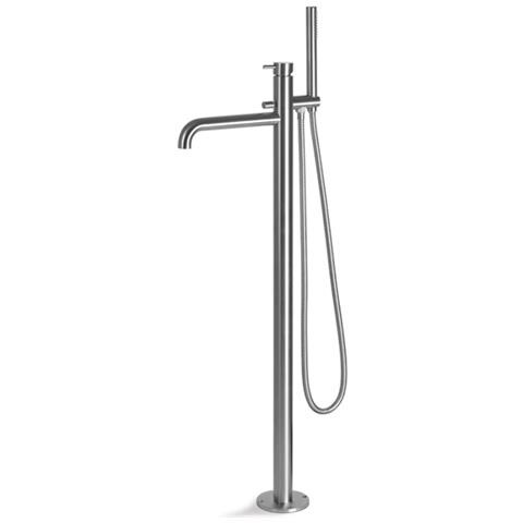 Miscelatore Vasca Freestanding Acciaio Inox Vema Tiber Steel V17195 Satinato - Foto 1