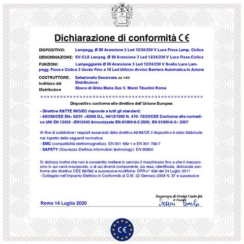 Lampeggiante Arancione Selezione Luce Fissa Intermittente Ciclica Il Circuito Supporta 1/6 Basetta Curva Da Palo Ø 80 - Foto 4