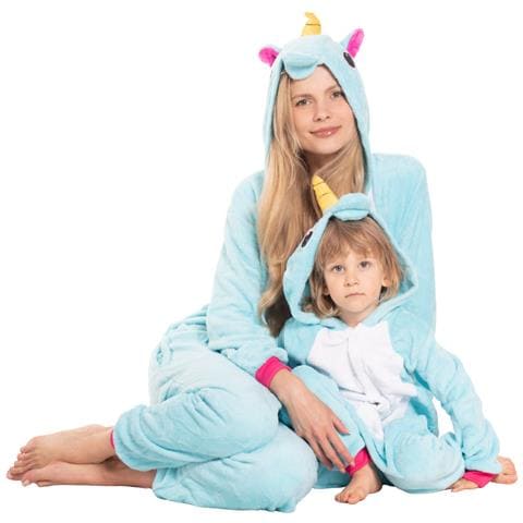 Pigiama Da Donna Tuta Kigurumi Onesie Costume Pegaso Blu 175-185 Xl - Foto 2