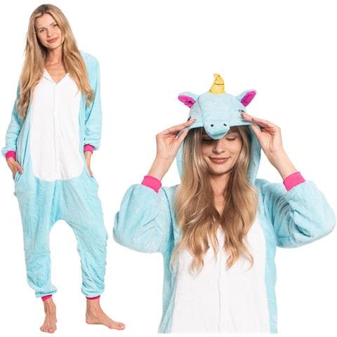 Pigiama Da Donna Tuta Kigurumi Onesie Costume Pegaso Blu 175-185 Xl - Foto 1