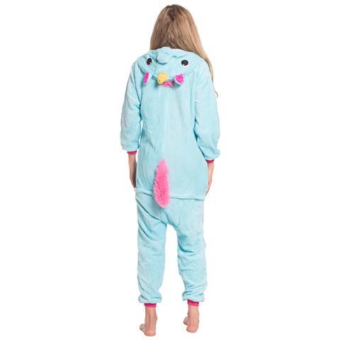 Pigiama Da Donna Tuta Kigurumi Onesie Costume Pegaso Blu 175-185 Xl - Foto 8