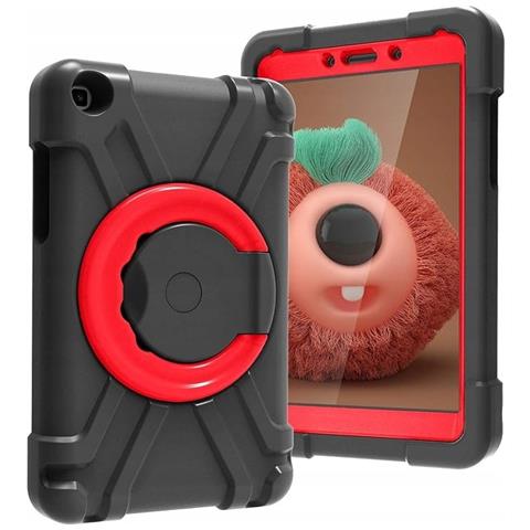 Custodia Per Samsung Galaxy Tab A 8.0"" Robusta Con Supporto Girevole Nera - Foto 1