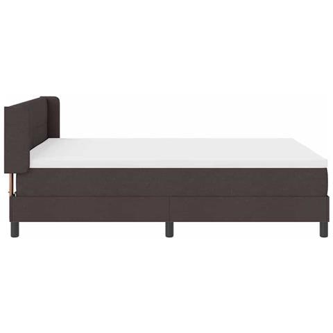 Letto box spring con materasso Marrone Scuro 140 x 200 cm - Foto 9