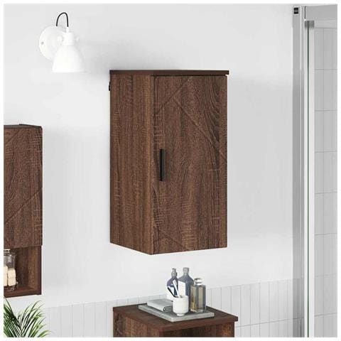Mobile da Bagno con porta Rovere marrone 30 x 31.5 x 61 cm - Foto 2