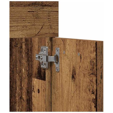 Set di mobili per il bagno con porta 4 pcs Legno vecchio - Foto 9