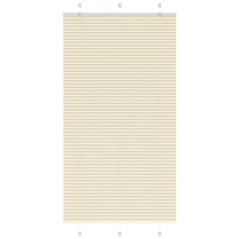 Tenda Plissettata Crema 105x200 cm Larghezza Tessuto 104,4 cm - Foto 1