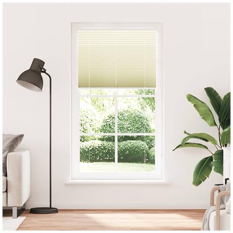 Tenda Plissettata Crema 105x200 cm Larghezza Tessuto 104,4 cm - Foto 2