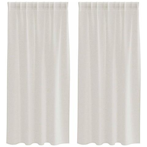 Tende con tende 2 pcs Crema 140x175cm Poliestere - Foto 1