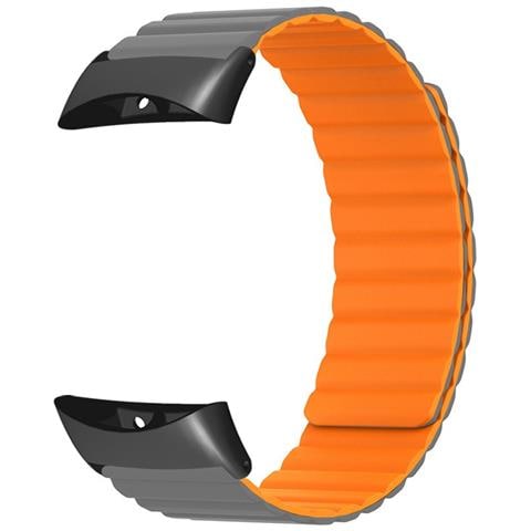 Cinturino Magnetico In Silicone Compatibile Con Garmin Forerunner 45/45s /swim 2 - Vari Colori Grey+orange - Foto 1
